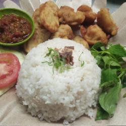 Nasi Putih Ayam Goreng Tepung