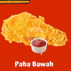 Nasi   Ayam Geprek Krispy Paha Bawah Sambal Bawang