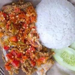 Ayam Geprek   Nasi   Sayur Sop