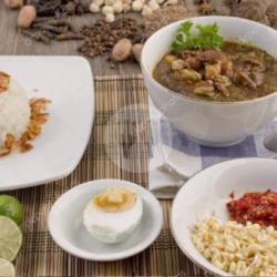 Paket B (rawon   Nasi   Tempe   Telur Asin   Kerupuk Udang)