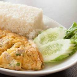 Nasi Telur Geprek Keju