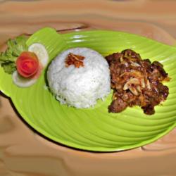 Nasi Daging Sapi Saus Mongolian