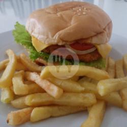 Chicken Burger Keju Dan Kentang