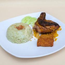 Paket Ayam Bakar Penyet Nasi Hijau