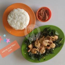 Udang Saus Telur Asin   Nasi