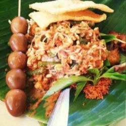 Nasi Pecel Telur Puyuh Bumbu Kecap