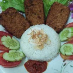 Nasi Tempe Bacem Goreng