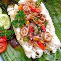 Nasi Bakar Isi Cumi Kemangi