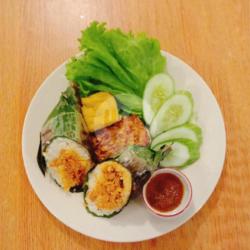 Nasi Bakar Ayam Suwir Kecap  (tidak Pedas)