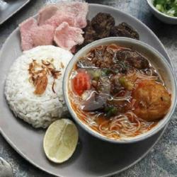 Nasi Soto Daging Khas Padang