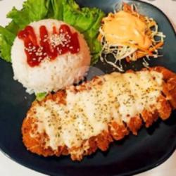 Chicken Katsu Mozarella Nasi