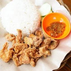 Nasi Kulit Ayam Sambal Geprek