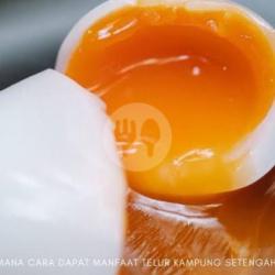 Telur Ayam Kampung Setengah Matang