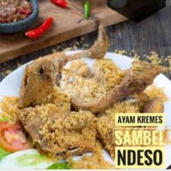 Ayam Kremes Sambal Ndeso ( Tanpa  Nasi)