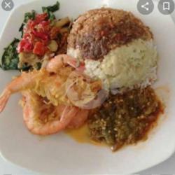 Nasi Padang Udang Tepung