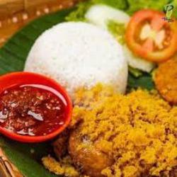 Nasi   Ayam Kremes Goreng 1/4