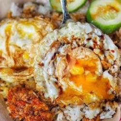 Nasi   2 Telur Ceplok Kecap   Sambal