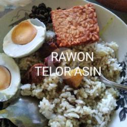 Nasi Rawon Telor Asin