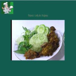 Nasi Uduk Hijau Lele