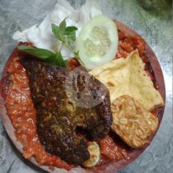 Paket Nasi Paru Penyet   Tahu Tempe Lalapan   Sambel Sadis