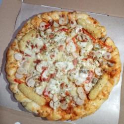 Pizza Daging Ayam   Naget   Jagung   Jamur  Mozarela (32cm)