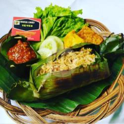 Paket Nasi Liwet Bakar Isi Ikan Teri   Jengkol Goreng