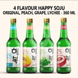 (21 ) Paket 4 Btl Soju Happy (boleh Pilih Rasa)