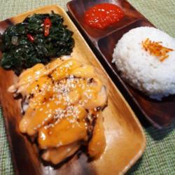 Paket Nasi Sei Ayam Saos Mentai