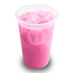 Ice Strawberry Milk   Grass Jelly/puding