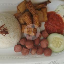 Sosis Tahu Tempe Cabe Setan   Nasi