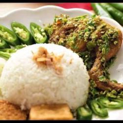 Ayam Cabe Ijoo   Nasi