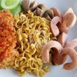 Mie Geprek   Sosis Bakso