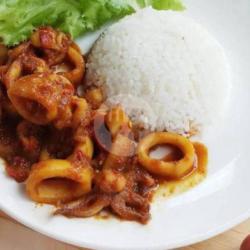 Nasi Cumi Asam Pedas Manis