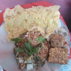 Nasi Pecel Tempe Bergedel