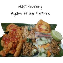 Paket Nasi Goreng Rumahan   Ayam Fillet Geprek / Porsi