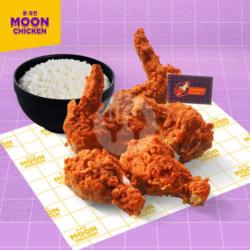 5 Pcs Korean Crispy Wings Rice Set
