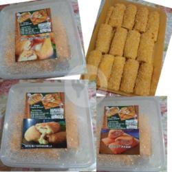 Paket Frozen Risoles Mix Rasa Isi 8 Pcs Per Box (smoke Beef Mayo Telur, Smoke Beef Mayo Keju Dan Chicken Rogut)