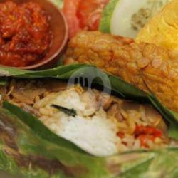 Nasi Bakar Pedas Ikan Teri Tahu Tempe