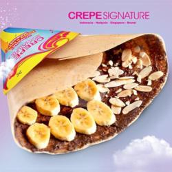 Fruity Crepes Chocolate Almond Banana