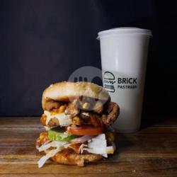 Hemat Chicken Salted Egg Burger