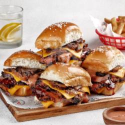 Beef Brisket Cheeseburger Sliders