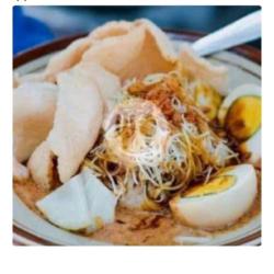 Ketoprak Telor Asin Tage Bihun Tahu Timun Krupuk