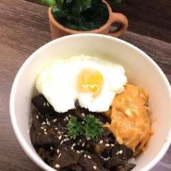 Rice Bowl Beef Teriyaki Special Add Poached Egg