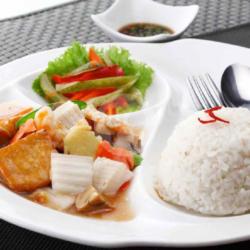 Nasi Angsio Tahu Vegetarian