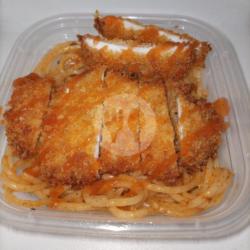 Spaghetti Chicken Katsu   Baso