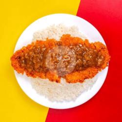 Nasi Ayam Katsu Saus Kari