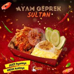 Nasi Ayam Geprek Dada/paha Atas