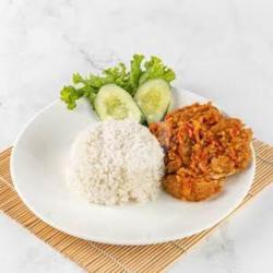 Nasi   Ayam Geprek Krispy Jumbo   Es Teh