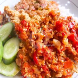 Ayam Geprek Saja    Sambal Bawang   Tahu   Tempe   Lalapan