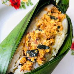 Nasi Bakar Ikan Tongkol Rica Kemangi Telur Balado